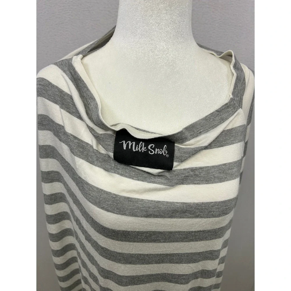 Maternity Milk Snob Womens OS Grey Striped Multi-Use Nursing Car Seat‎ Cover